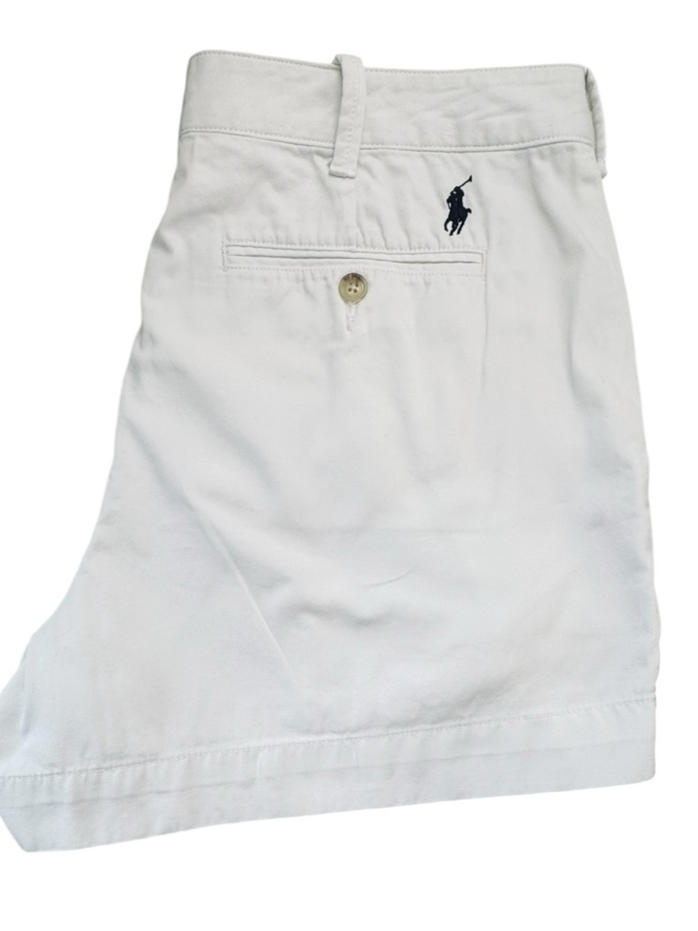 POLO Ralph Lauren White💯%Cotton Shorts wth Signature embroidered navy pony logo - Picture 7 of 11